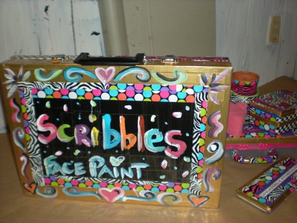 Scribbles Face Painting Duct Tape Case