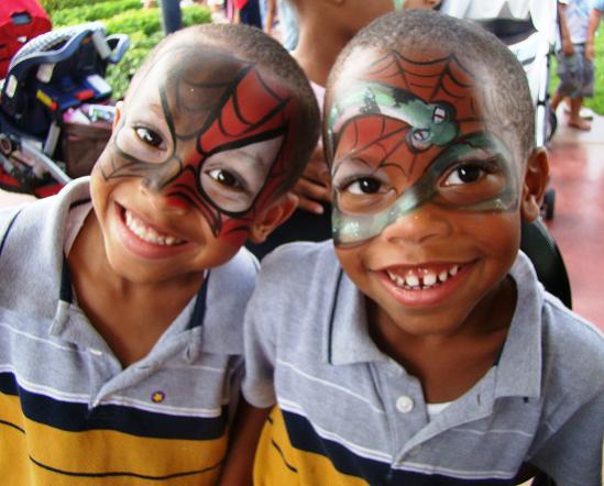 Face Painted Twins