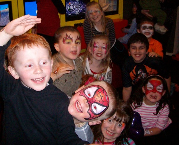Happy Face Painted Kids