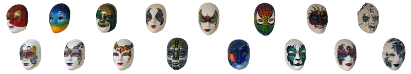 Face Painted Inspirational Masks