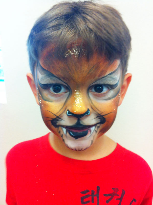 Friendly Lion Face Painting