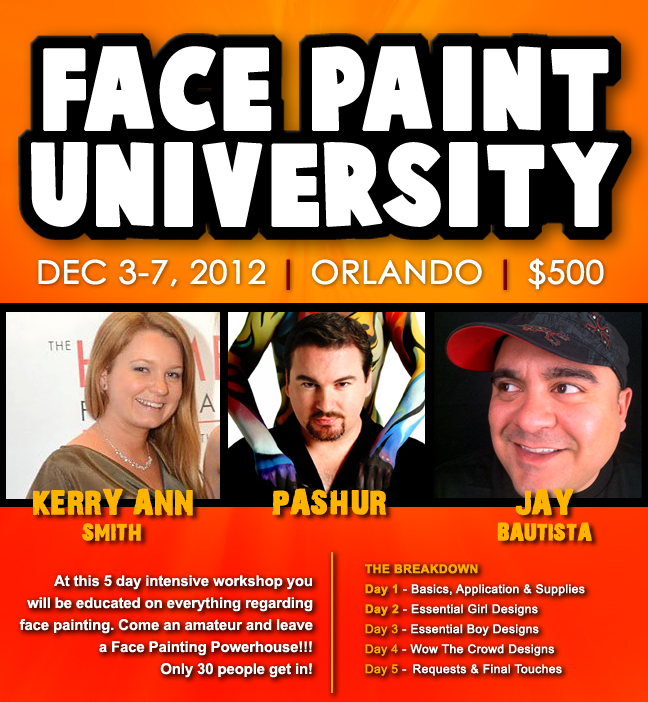 Face Paint University - Dec. 3-7th Orlando