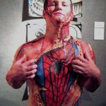 Zombie Skinned Spiderman with special effects makeup