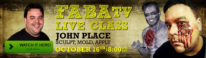 FABAtv LIVE October 16th with John Place