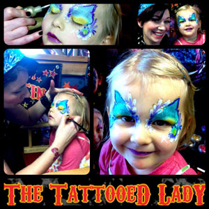 Face painting - Lea Selley in action