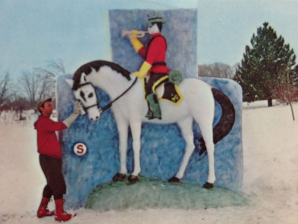 Parker Snow Mountie Sculpture